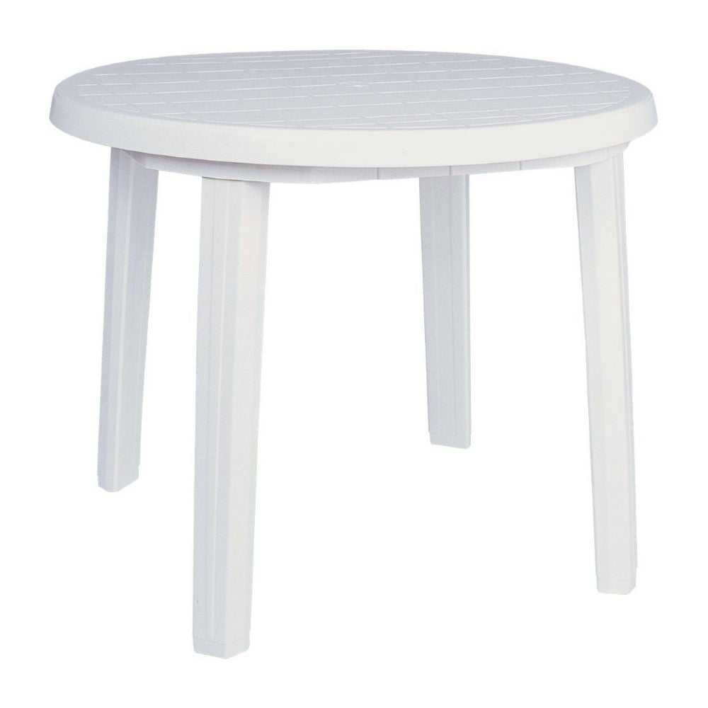 Compamia Outdoor Furniture White Compamia Siesta Sunny Resin 35.5 inch  Round Dining Table