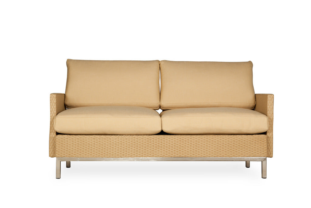 Lloyd Flanders Lloyd Flanders Elements Settee With Loom Arms &amp; Back &amp; Back Settee - Rattan Imports