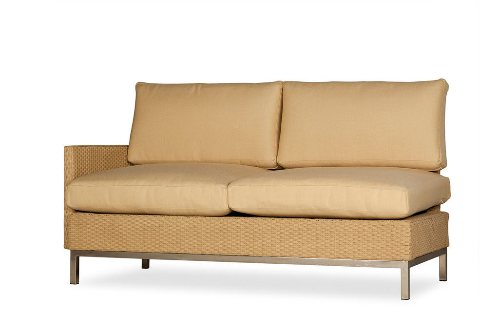 Lloyd Flanders Lloyd Flanders Elements Right Arm Settee With Loom Arms & Back & Back Settee - Rattan Imports