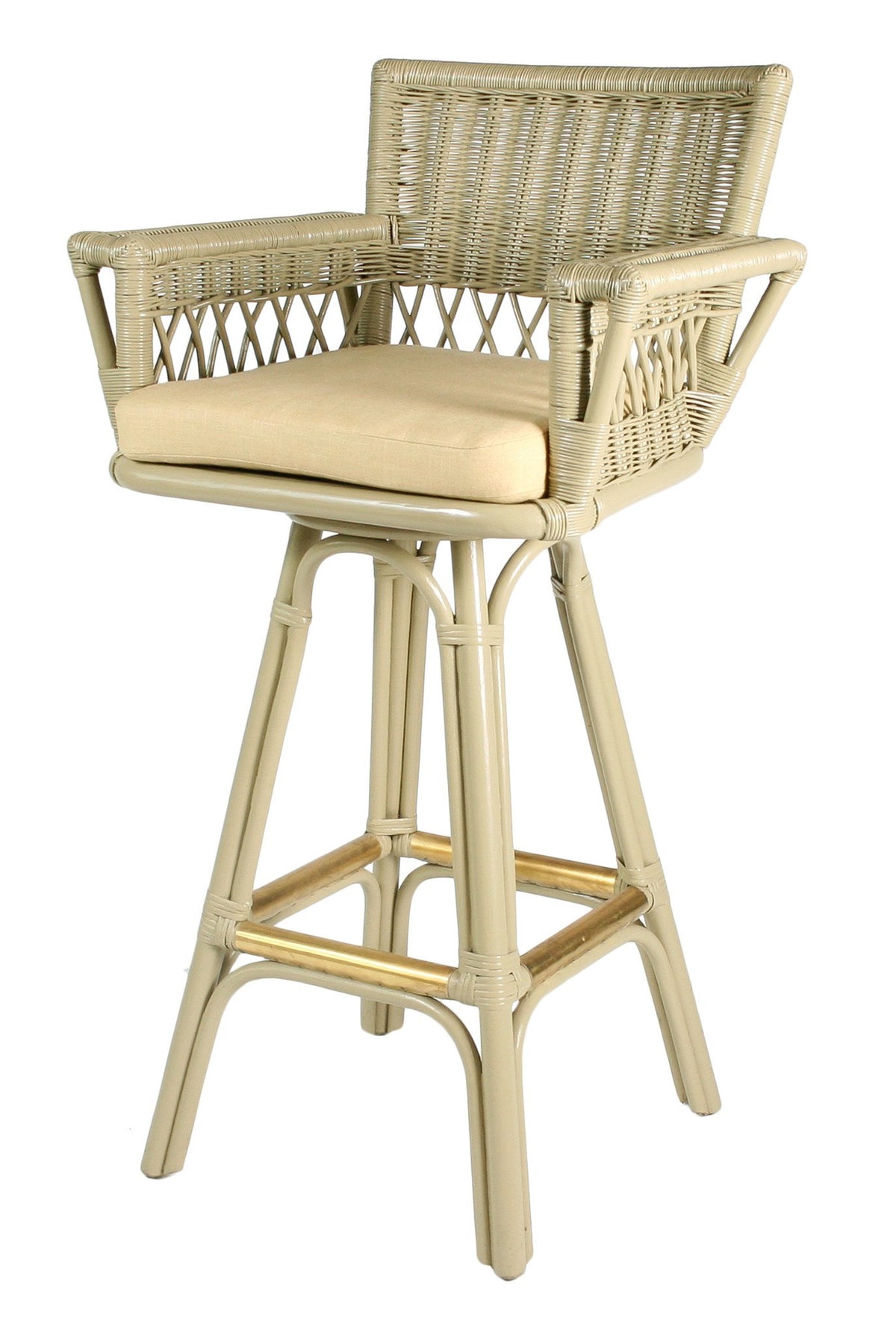 Designer Wicker &amp; Rattan By Tribor Bar Stool Windsor Swivel Barstool by Designer Wicker from Tribor