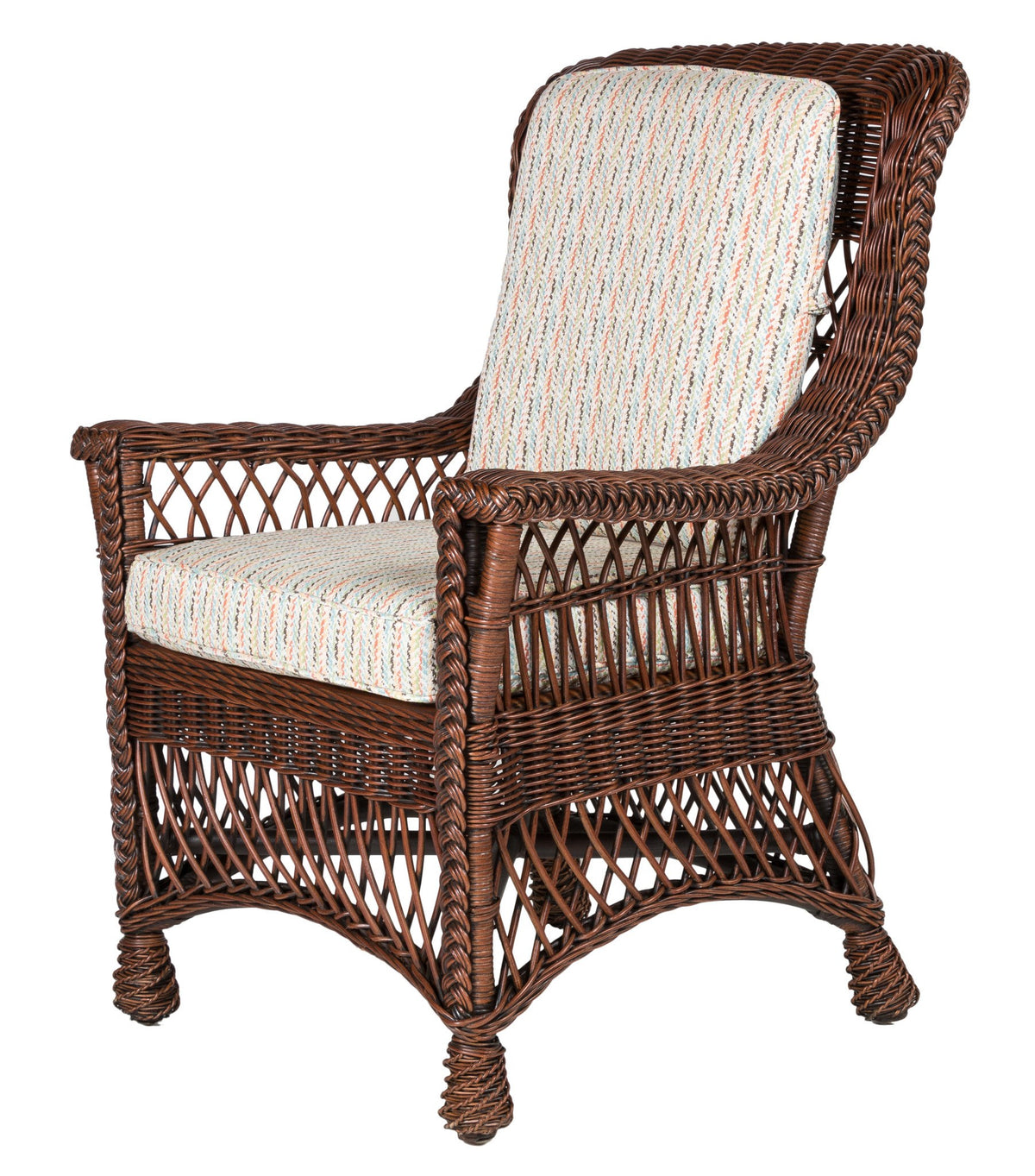 Designer Wicker &amp; Rattan By Tribor Dining Chair Rockport Dining Arm Chair