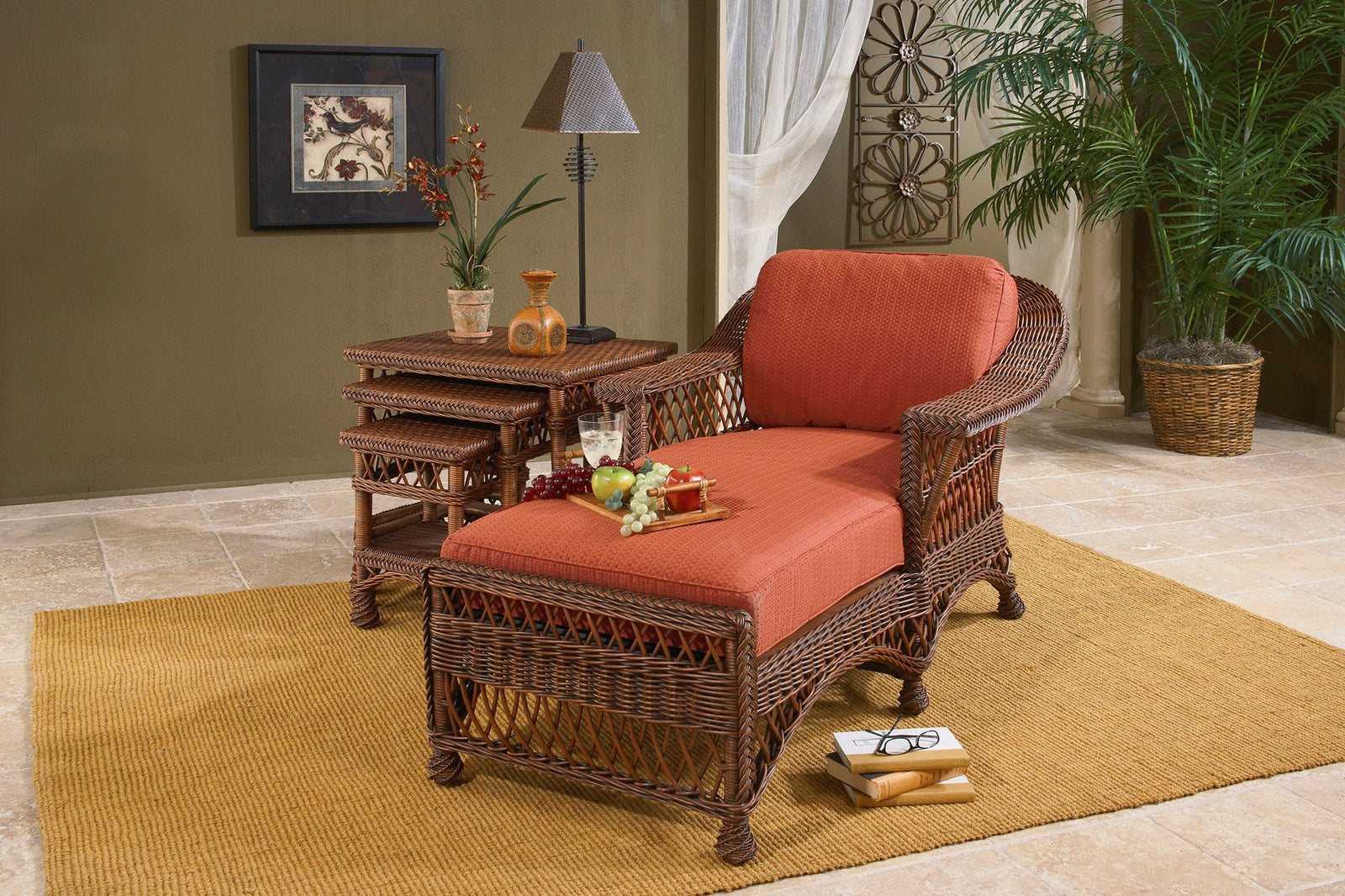 Designer Wicker & Rattan By Tribor Lounge Chair Designer Wicker Bar Harbor Chaise Lounge Chair