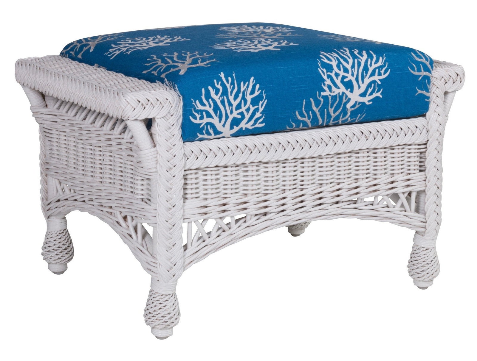 Designer Wicker & Rattan By Tribor Ottoman Harbor Front Ottoman by Designer Wicker from Tribor