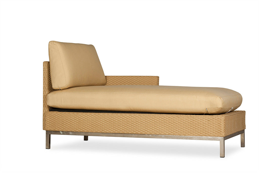 Lloyd Flanders Lloyd Flanders Elements Left Arm Chaise With Loom Arms & Back & Back Chaise - Rattan Imports