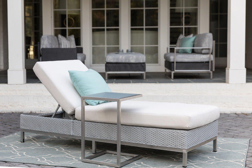 Lloyd Flanders Lloyd Flanders Elements End Table W/Set In Glass End Table - Rattan Imports