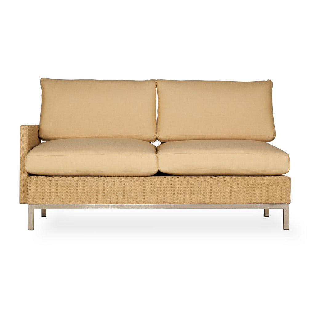 Lloyd Flanders Lloyd Flanders Elements Right Arm Settee With Loom Arms &amp; Back &amp; Back Settee - Rattan Imports