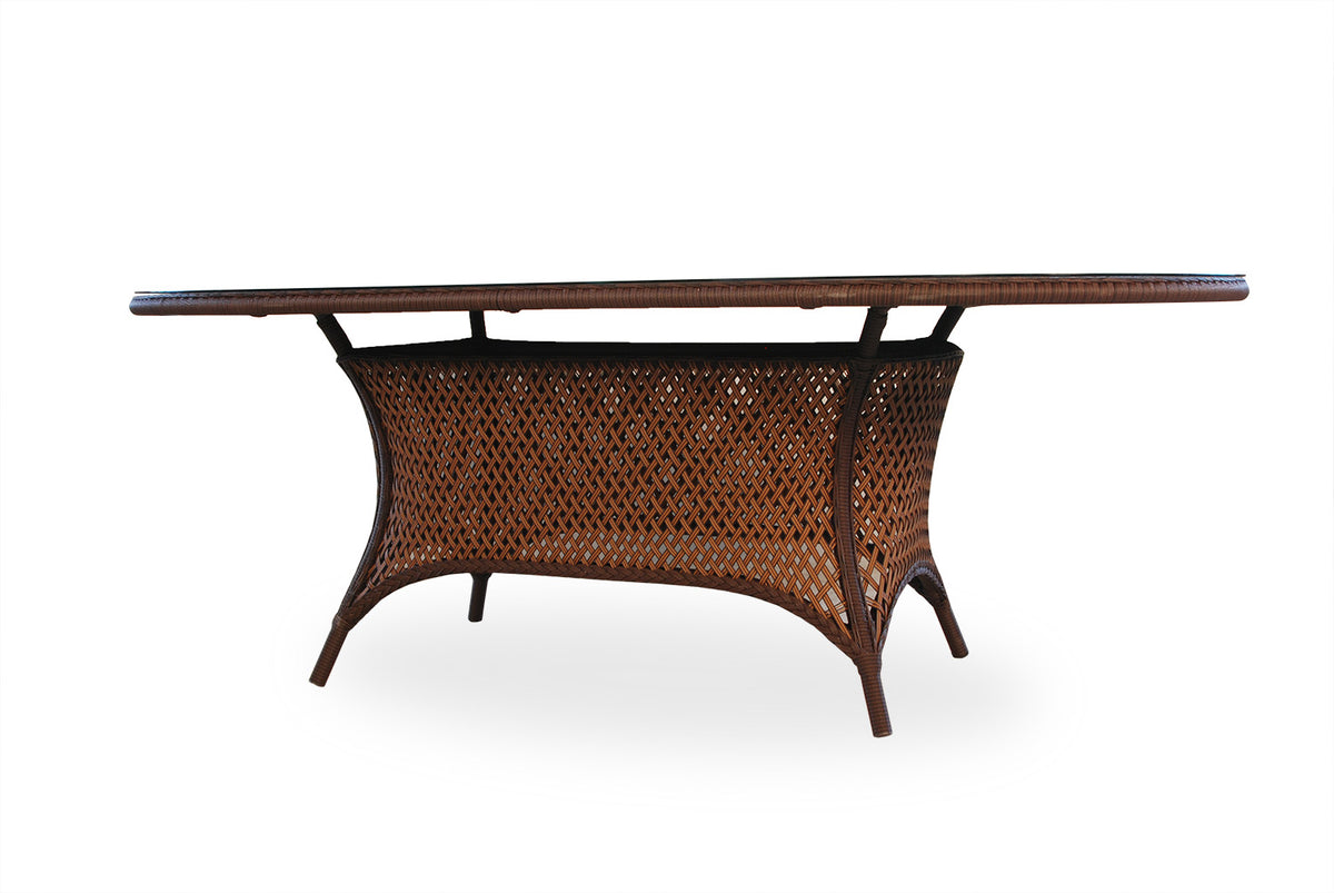 Lloyd Flanders Grand Traverse 84&quot; Oval Umbrella Dining Table