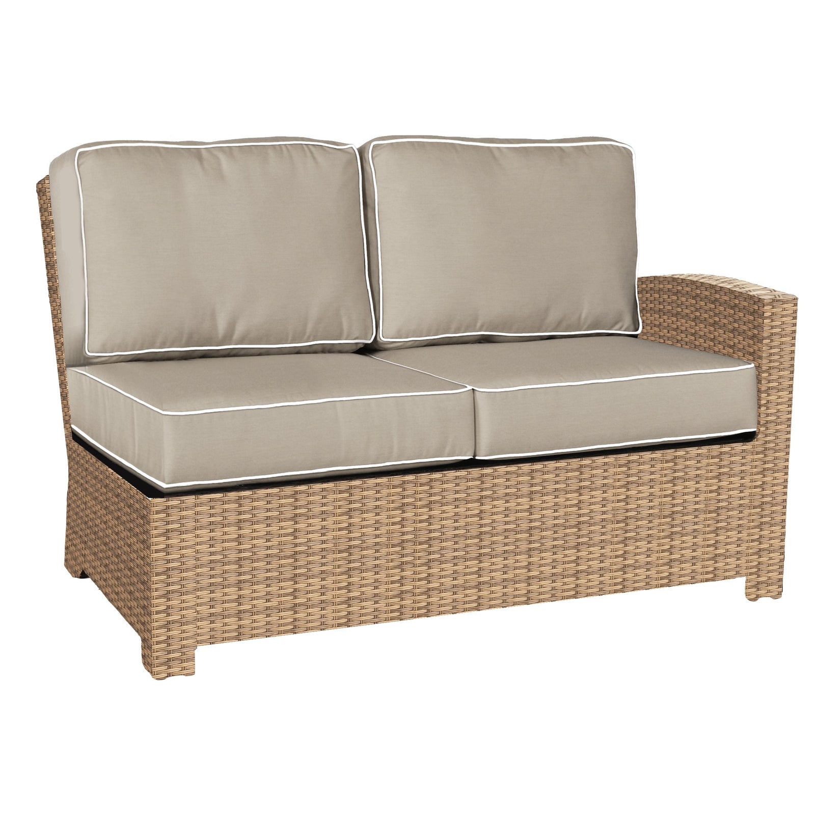 Forever Patio Furniture Forever Patio Barbados Wicker Sectional Right Arm Facing Loveseat
