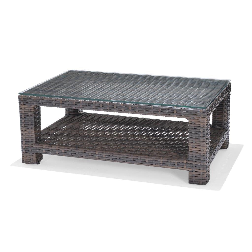Forever Patio Furniture Forever Patio Brookside Wicker Rye Rectangular Patio Coffee Table