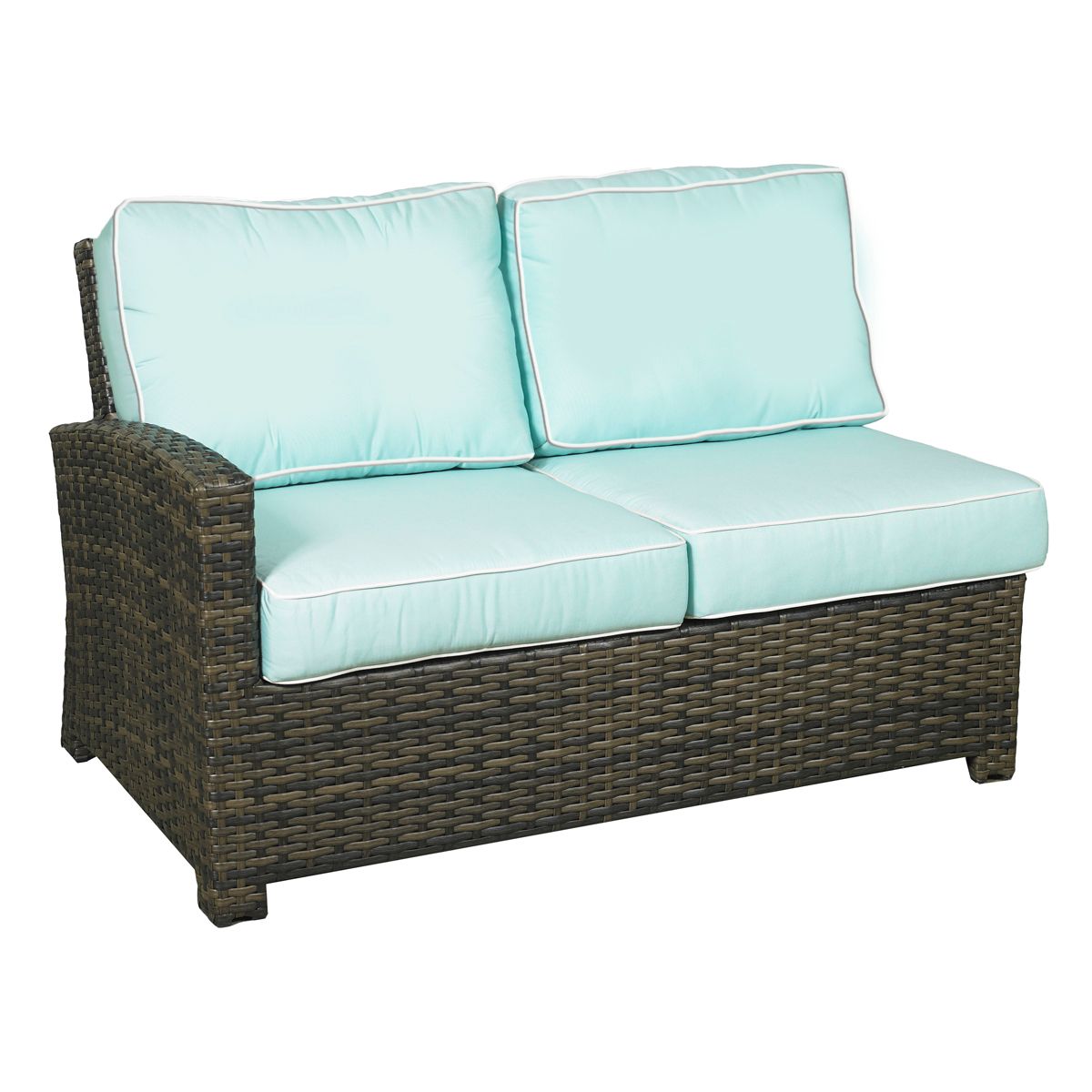 Forever Patio Furniture Forever Patio Brookside Wicker Rye Sectional Left Arm Loveseat