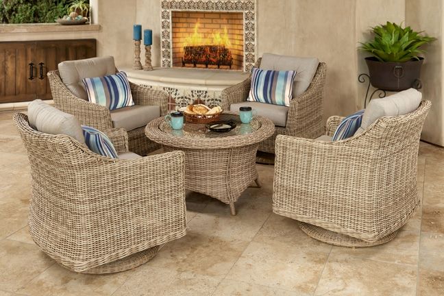Forever Patio Furniture Forever Patio Carlisle Alabaster Swivel Rocker Chair