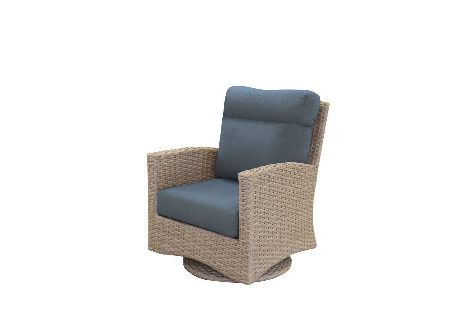 Forever Patio Furniture Forever Patio Cavalier Wicker High Back Swivel Rocker Chair in Buff