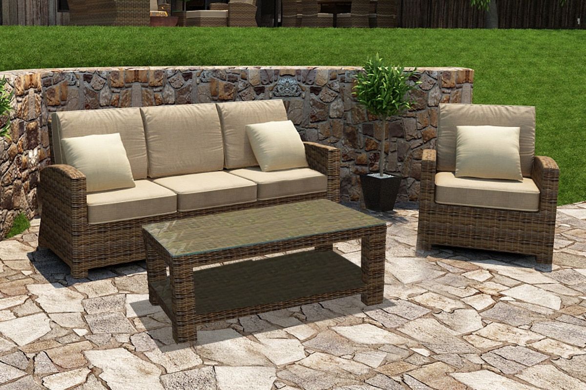 Forever Patio Furniture Forever Patio Cypress 3 Piece Sofa Set
