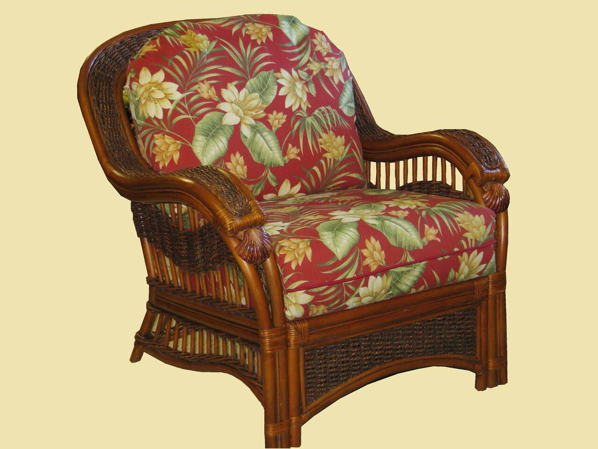 Spice Islands Spice Islands Seascape Arm Chair Brownwash Chair - Rattan Imports