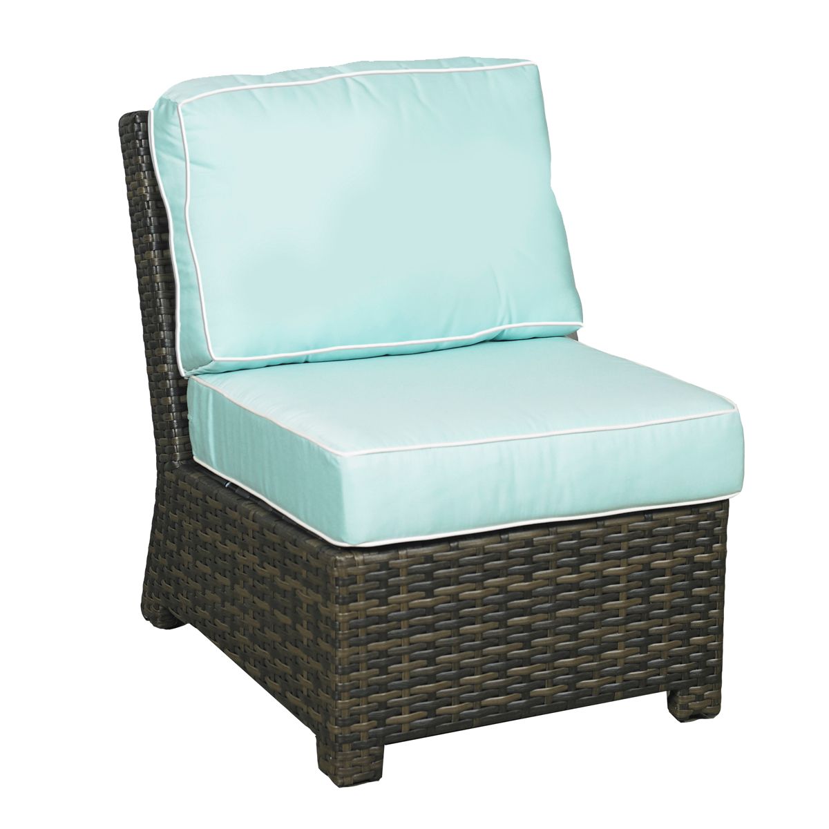 Forever Patio Brookside Wicker Rye Sectional Middle Chair