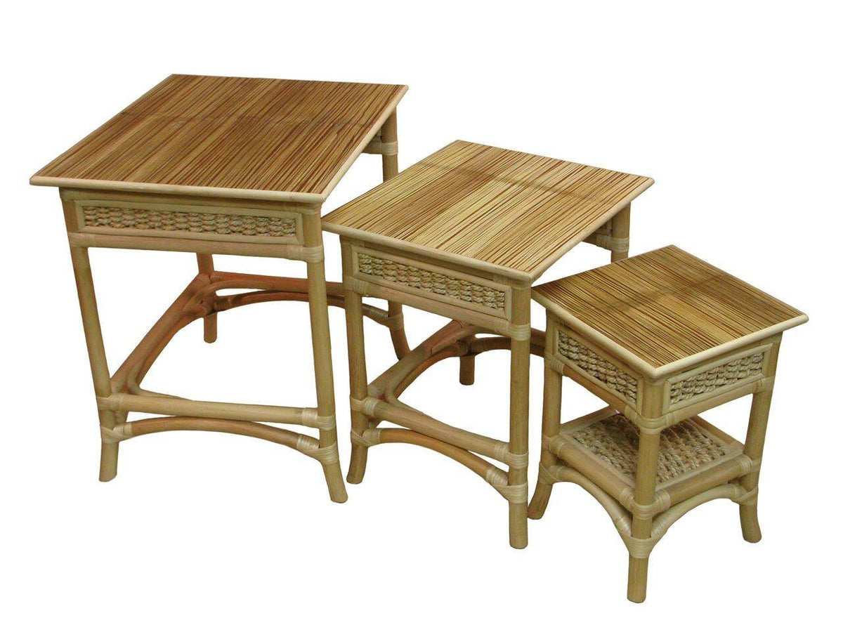 Spice Islands Spice Island Nesting Table Natural Accessory - Rattan Imports