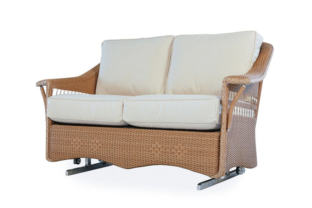 Lloyd Flanders Loveseat Glider Lloyd Flanders Nantucket Loveseat Glider
