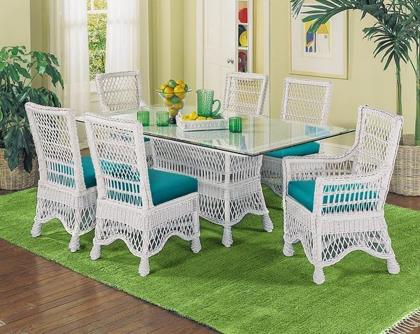 Rattan Imports Naples Wicker Dining Table by Designer Wicker from Tribor Dining Table - Rattan Imports
