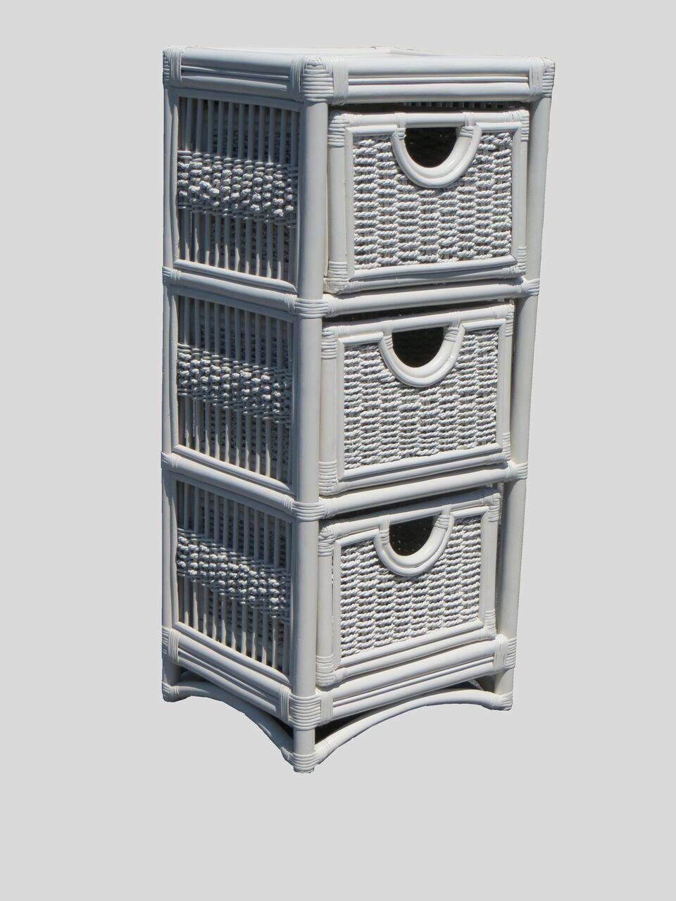 Spice Islands Spice Islands Regatta 3 Drawer Unit White Drawer - Rattan Imports