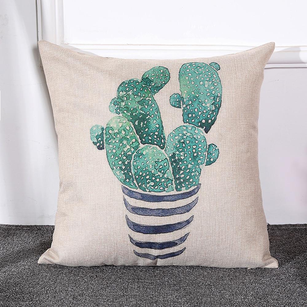 Rattan Imports Pillow 450mm*450mm / F Pastoral Style &quot;Leafy Green&quot; Square Toss Pillow Cover