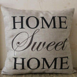 Rattan Imports Pillow Square Decorative Throw Pillow Cover "Home Sweet Home"