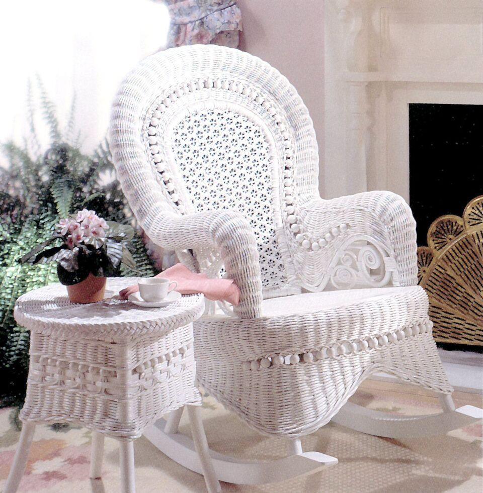 Rattan Imports Spice Islands Country Rocker-WITH CUSHION