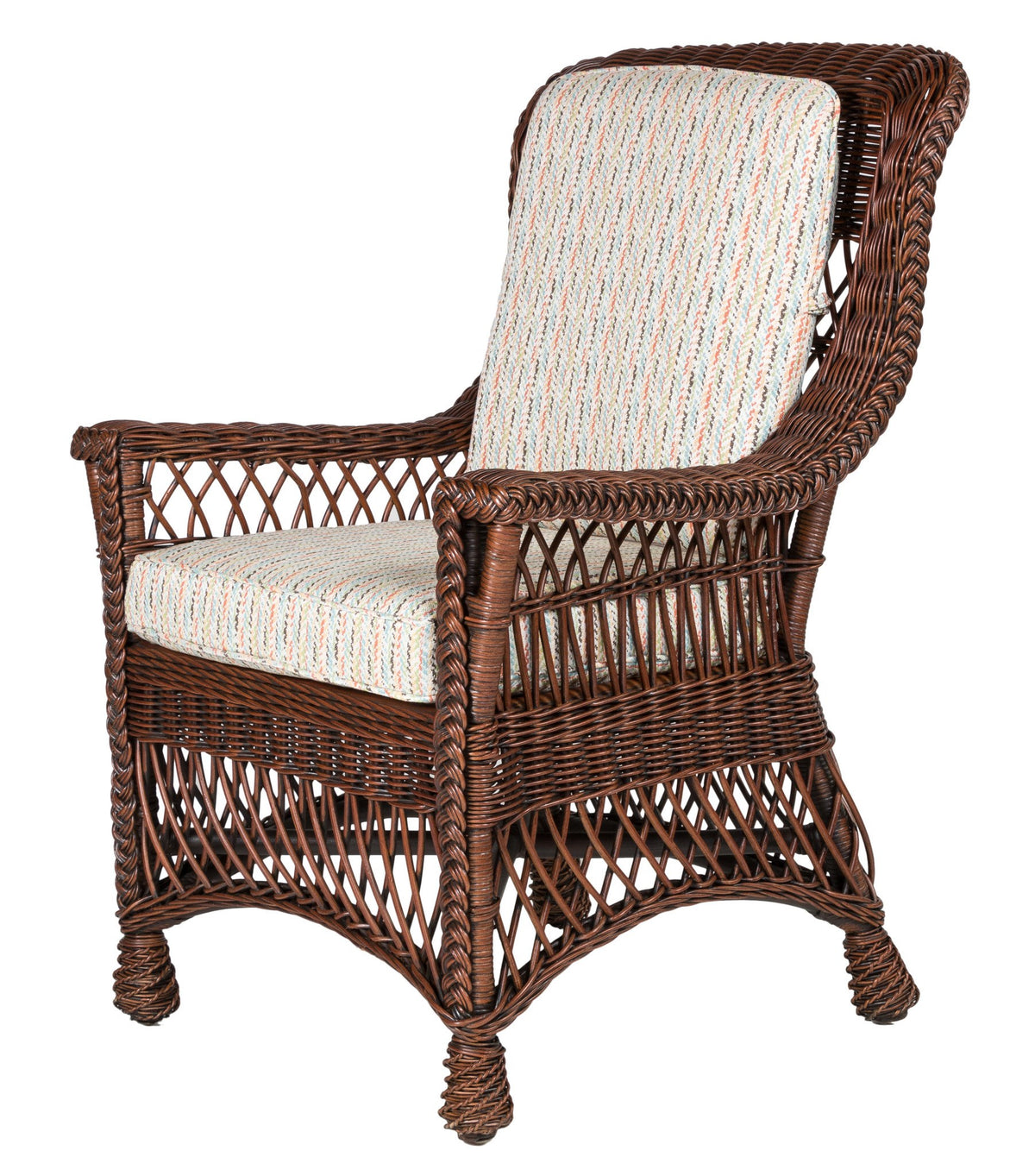 Designer Wicker &amp; Rattan By Tribor Rockport Dining Arm Chair Dining Chair - Rattan Imports