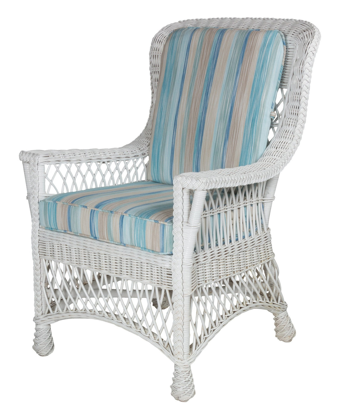 Designer Wicker &amp; Rattan By Tribor Rockport Dining Arm Chair Dining Chair - Rattan Imports