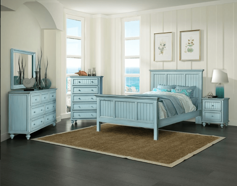 Sea Winds Trading Bed Sea Winds Trading Monaco Queen Bed B818QBED-BLEU