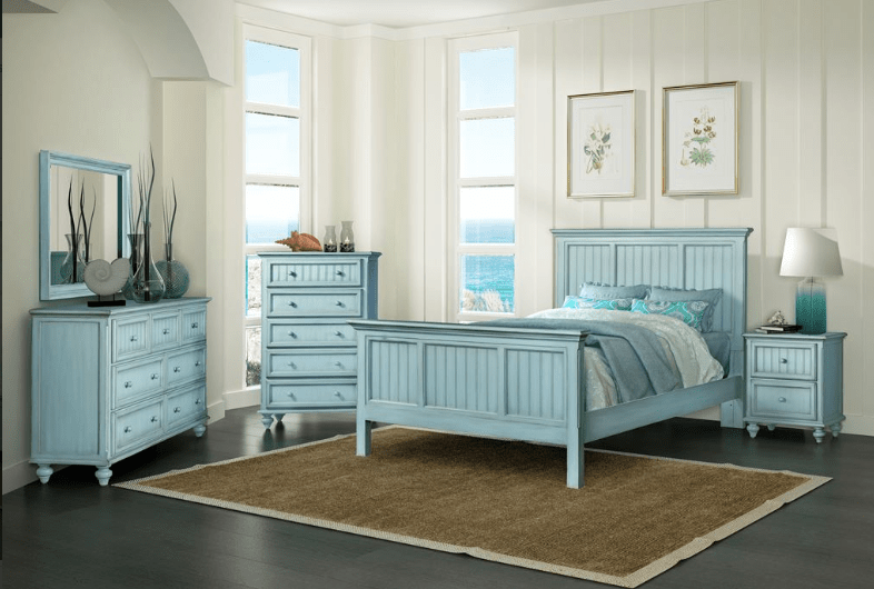 Sea Winds Trading Bedroom Set Sea Winds Trading Monaco 5 Piece Queen Bedroom Set in Bleu