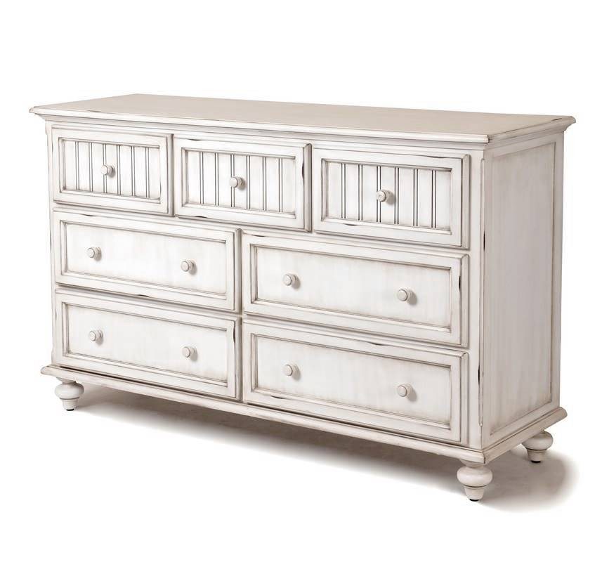 Monaco 7 Drawer Dresser, White