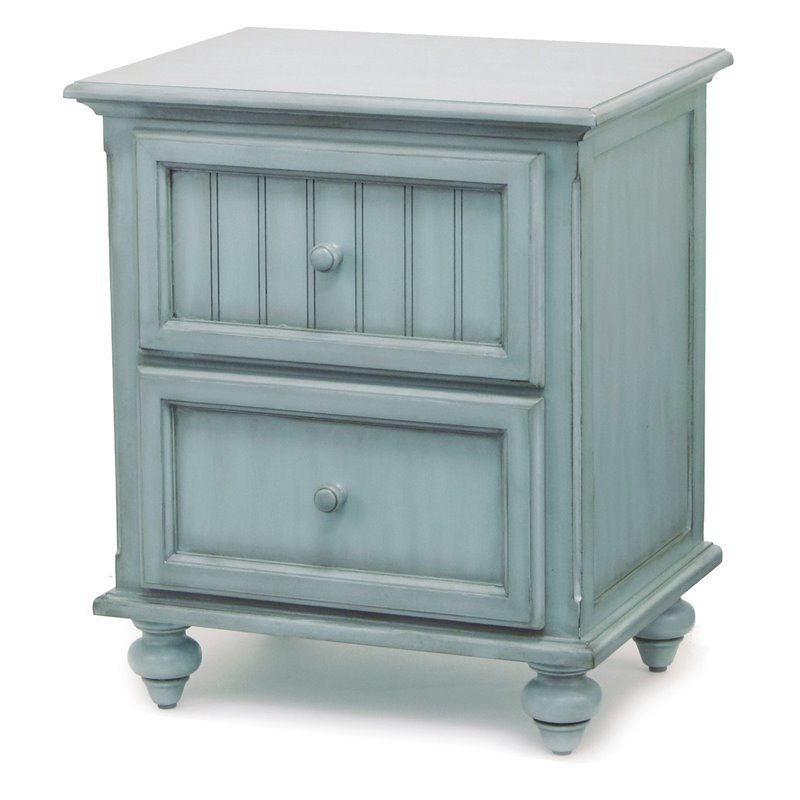 Sea Winds Trading Night Stand Sea Winds Trading Monaco 2 Drawer Nightstand B81832-BLEU