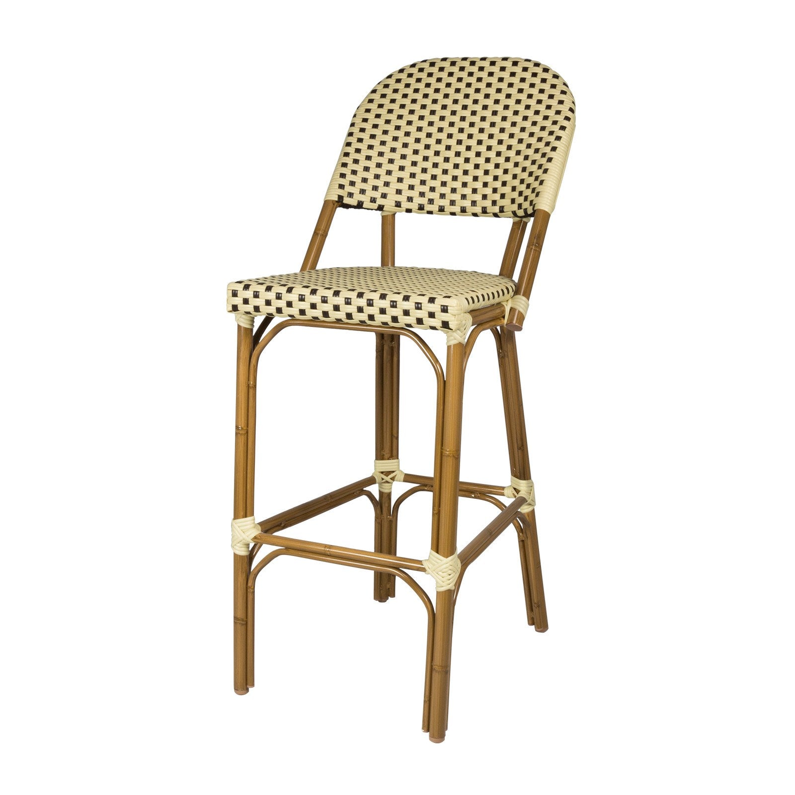 Source Furniture Bar Stool Cream and Chocolate Paris Dining  Bar Side Chair