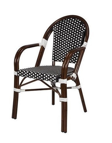 Source Furniture Dining Chair Cream and Chocolate Paris Dining Arm Chair