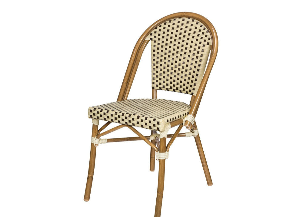 Source Furniture Dining Chair Cream and Chocolate Paris Dining Side Chair