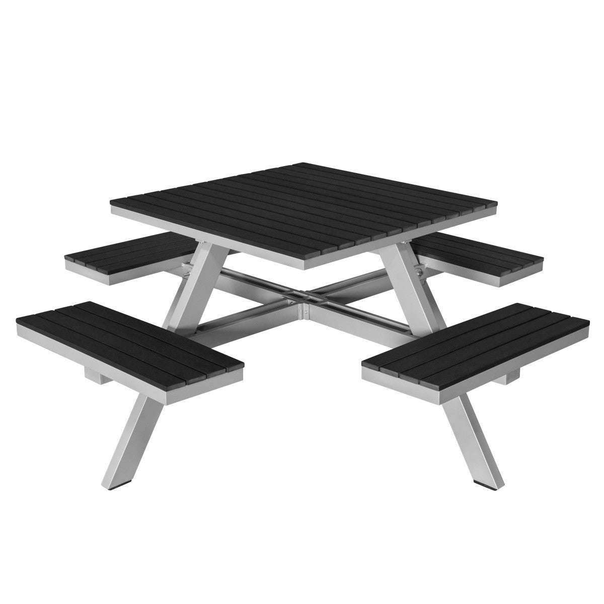 Source Furniture Picnic Table Black Vienna Picnic Table (36"X36" Top)