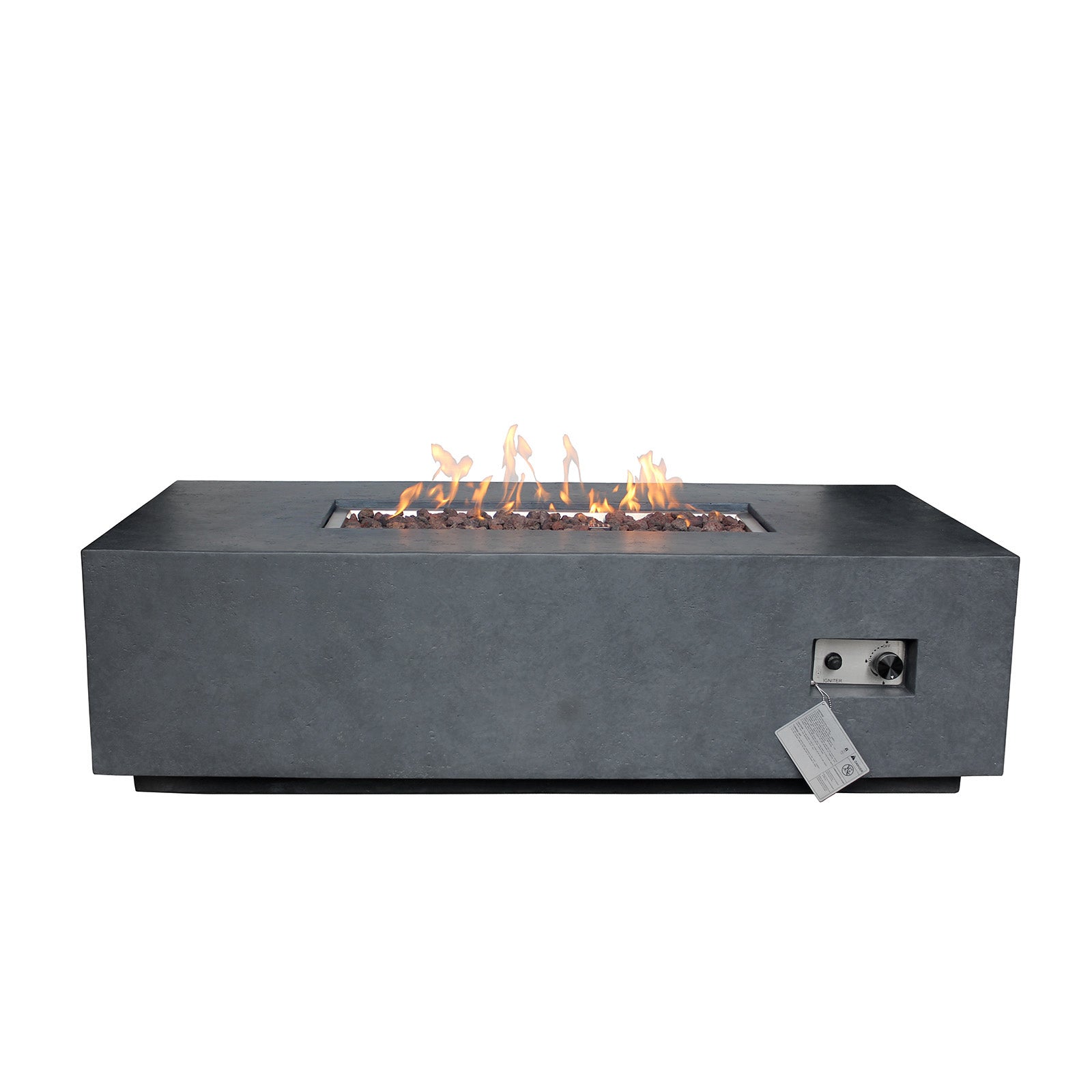 Source Furniture Rectangle Firepit Source Furniture Elements Concrete Fire Pit (Rectangular) – Dark Gray