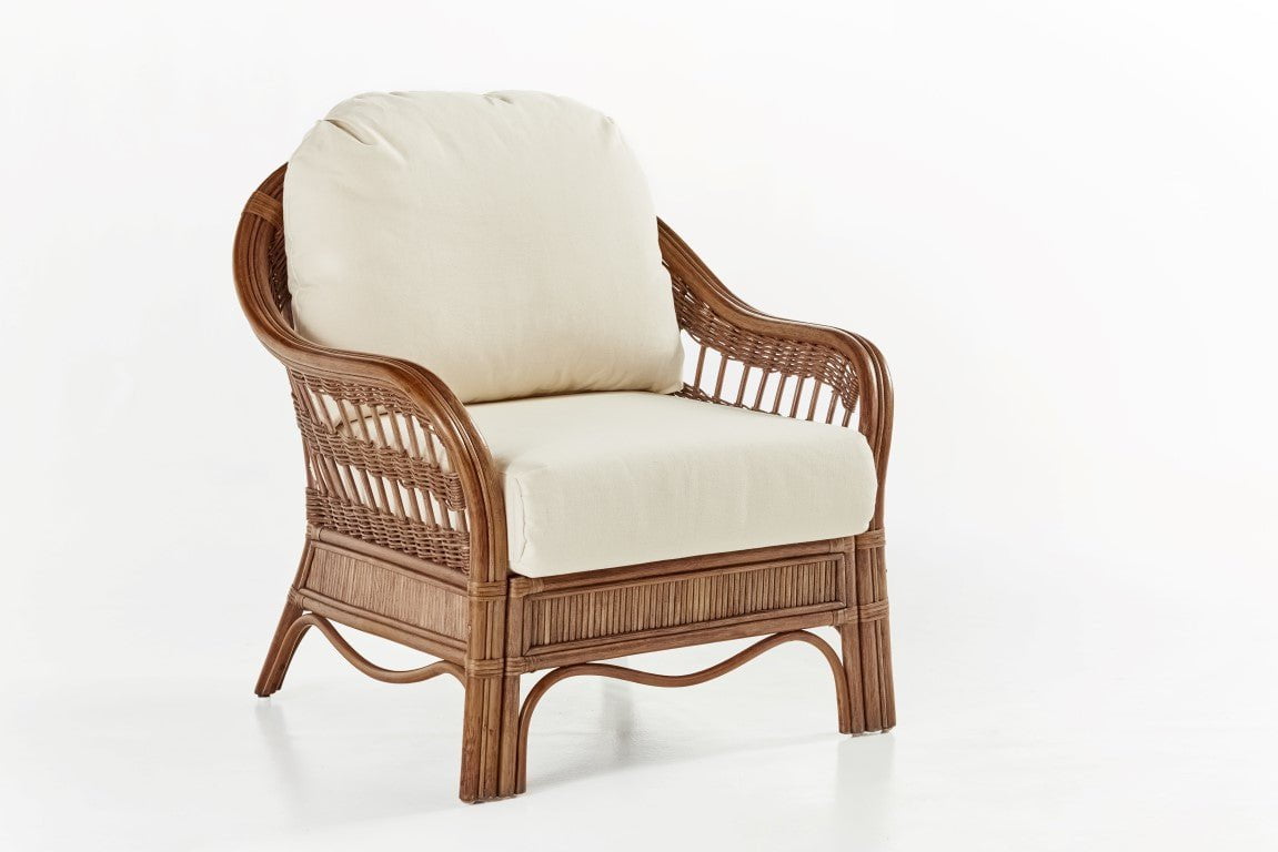 South Sea Rattan Arm Chair Pecan South Sea Rattan Bermuda Armchair