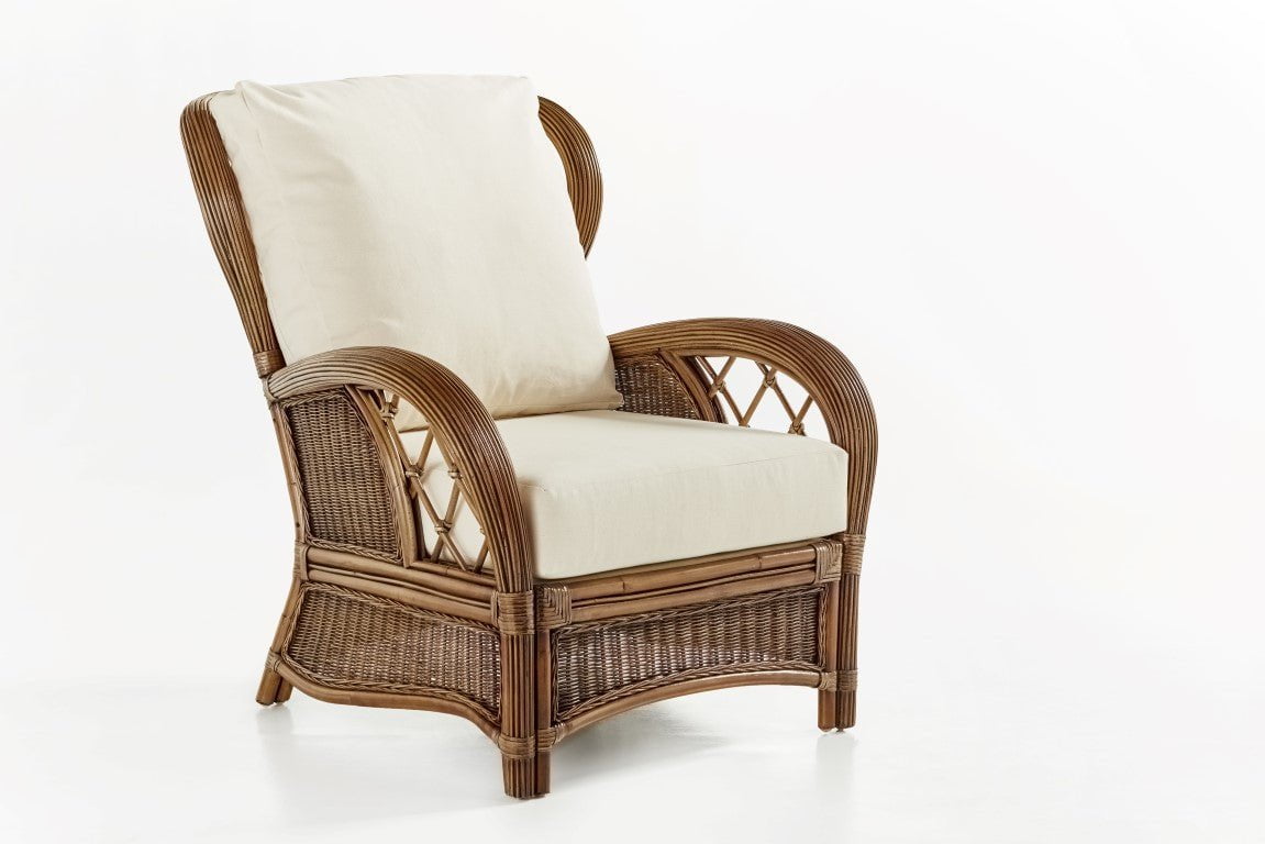 South Sea Rattan Arm Chair South Sea Rattan Bali Armchair in Almond