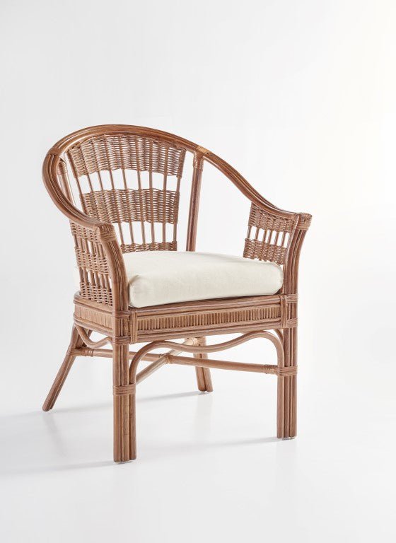 South Sea Rattan Captain Chair Pecan South Sea Rattan Bermuda Captain Chair