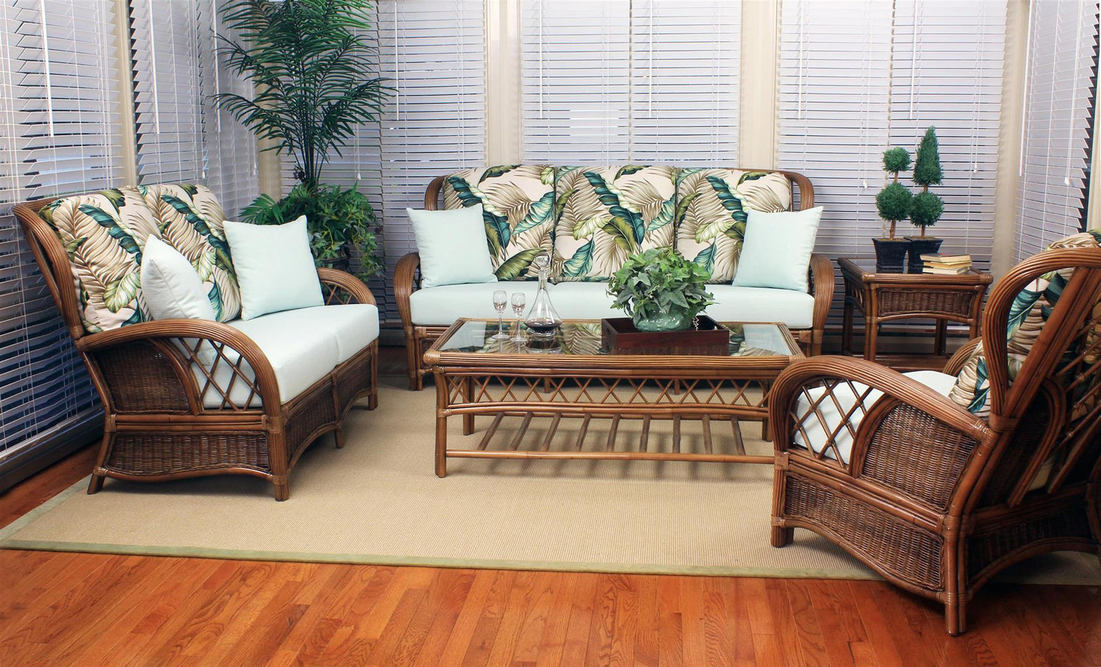 South Sea Rattan Coffee Table South Sea Rattan Bali Coffee Table in Almond