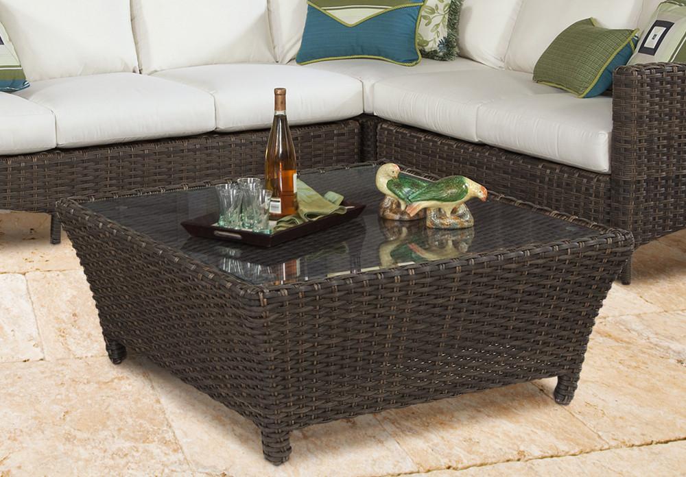 South Sea Rattan Coffee Table South Sea Rattan Panama Square Chat Table