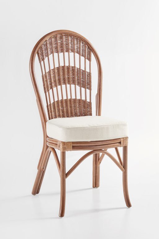 South Sea Rattan Dining Side Chair Pecan South Sea Rattan Bermuda Side Chair