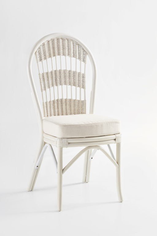 South Sea Rattan Dining Side Chair Whitewash South Sea Rattan Bermuda Side Chair