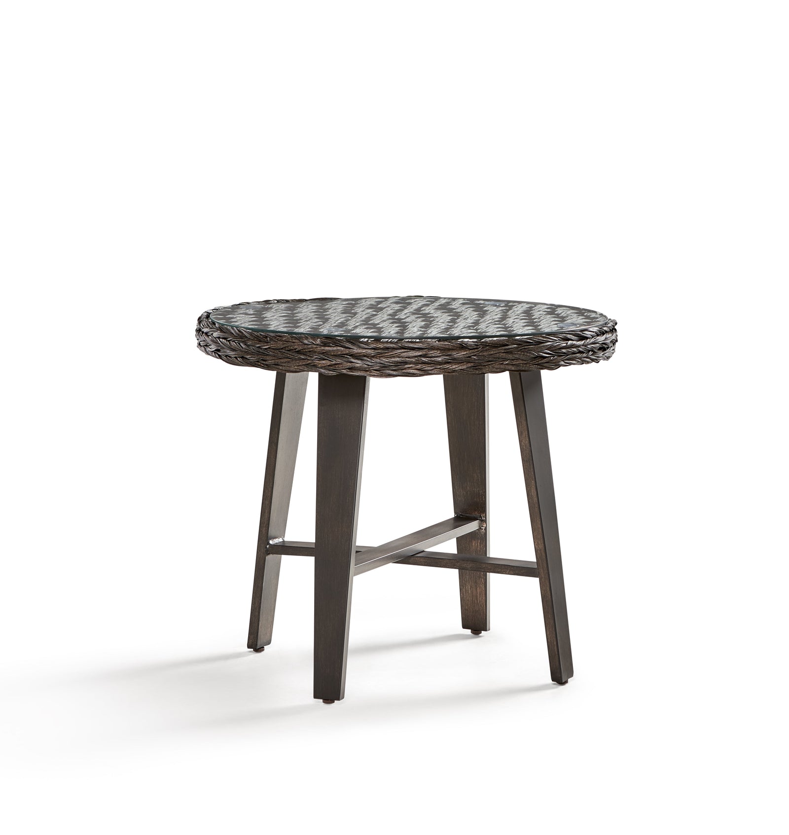 South Sea Rattan End Table Soft Granite South Sea Rattan Grand Isle End Table SKU 77443