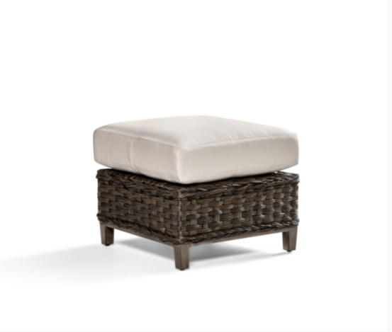 South Sea Rattan Ottoman Soft Granite South Sea Rattan Grand Isle Ottoman SKU 77406
