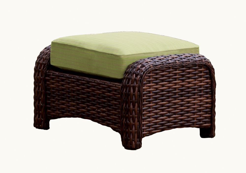 South Sea Rattan Ottoman Tobacco South Sea Rattan St. Tropez Ottoman