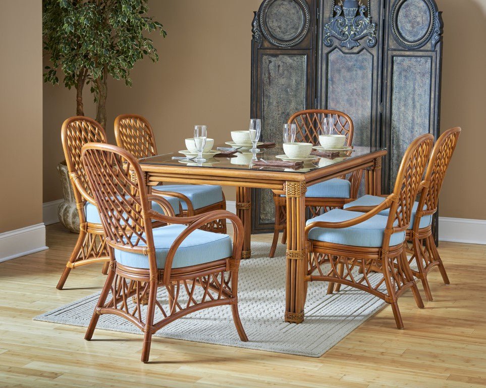 South Sea Rattan Rectangle Dining Table South Sea Rattan Antigua Rectangular Dinning Table