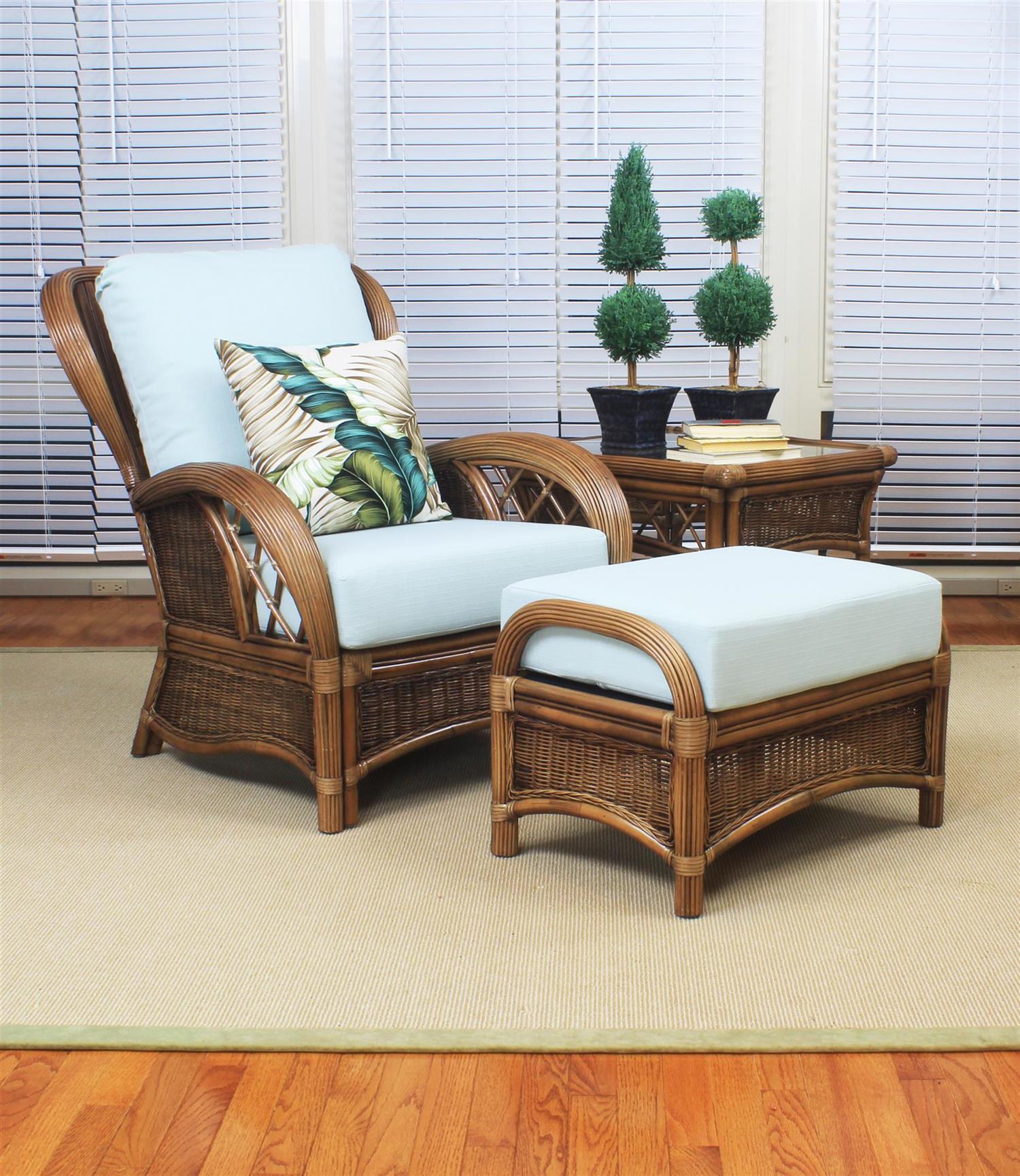 South Sea Rattan Seating Set South Sea Rattan Bali 6 Piece Seating Set in Almond