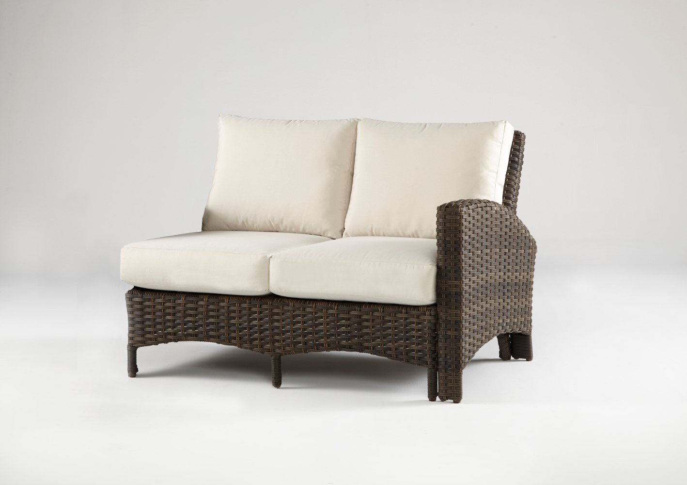 South Sea Rattan Sectional Piece South Sea Rattan Panama One Arm Loveseat Right-Side Facing Sectional